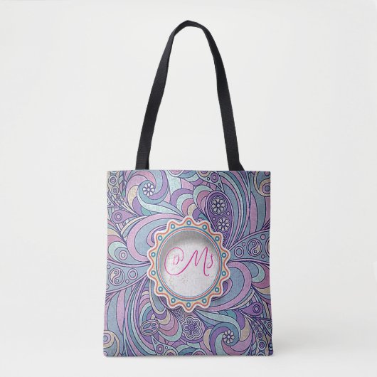 Sac fourre-tout « Purple Paisley » (Devant)