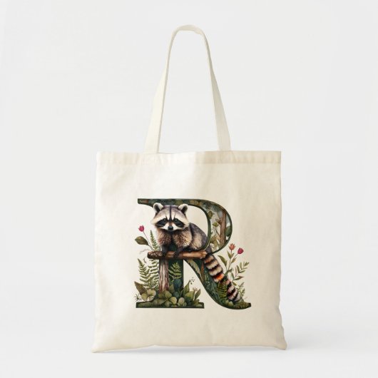Sac fourre-tout R Monogram Raccoon | L'art naturel (Devant)