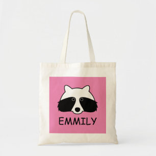 Sac fourre-tout raccoon mignon personnalisé pour l
