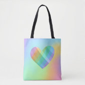 Sac fourre-tout Rainbow Heart unique (Devant)