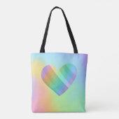 Sac fourre-tout Rainbow Heart unique (Dos)