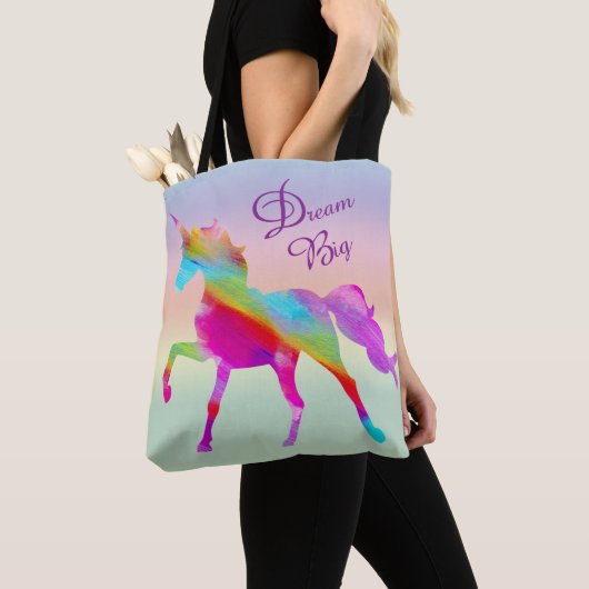 Sac fourre-tout Rainbow Unicorn (De près)