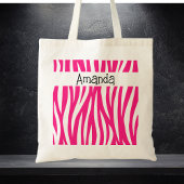 Sac fourre-tout rayé animal rose