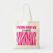 Sac fourre-tout rayé animal rose (Devant)