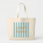 Sac fourre-tout rayé bleu clair Sunkissed & Unboth (Devant)