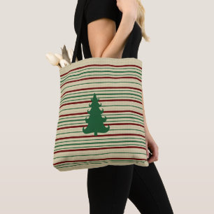 Sac fourre-tout rayé de Noël