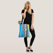 Sac fourre-tout rayé monogrammé (Sur le modèle)