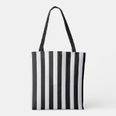 Sac fourre-tout rayé noir et blanc (Dos)