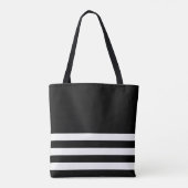 Sac fourre-tout rayé noir et blanc chic (Dos)