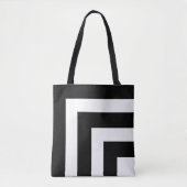 Sac fourre-tout rayé noir et blanc moderne (Devant)