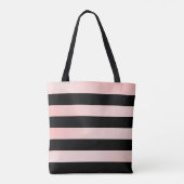 Sac fourre-tout rayé or rose chic (Dos)