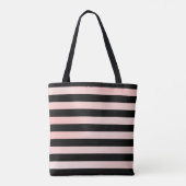 Sac fourre-tout rayé or rose chic (Dos)