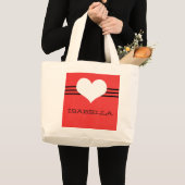 Sac fourre-tout Red Modern Heart (Devant (produit))