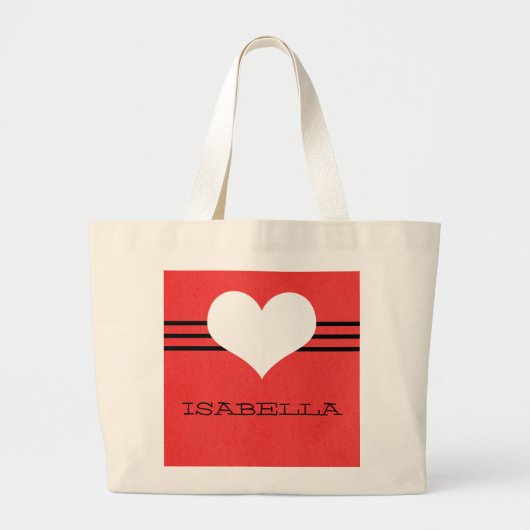 Sac fourre-tout Red Modern Heart (Devant)