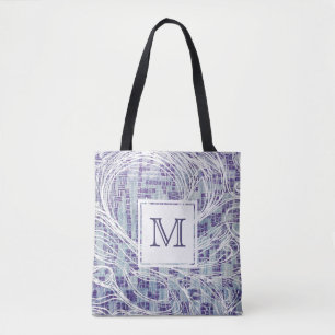 Sac fourre-tout remous bleu et pourpre de à