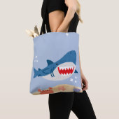 Sac fourre-tout requin bleu (De près)