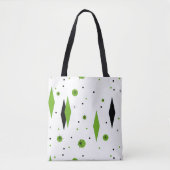 Sac fourre-tout Retro Green Diamonds et Starburst (Devant)