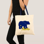 Sac fourre-tout réutilisable du drapeau de l'Alask (Devant (produit))