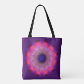 Sac fourre-tout rose à impression de mandala tout (Dos)