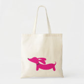 Sac fourre-tout rose Dachshund (Devant)