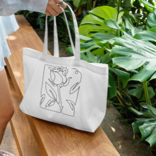 Sac fourre-tout Rose de ligne continue