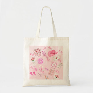 Sac fourre-tout rose kawaii féminin.