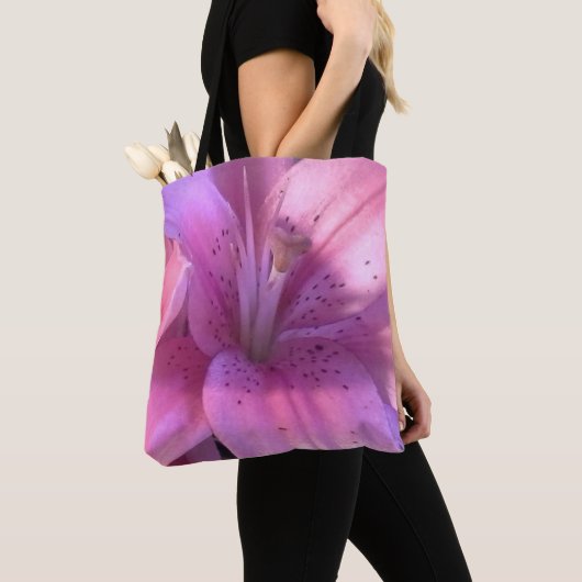 Sac fourre-tout rose Lily (De près)