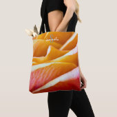 Sac fourre-tout rose orange (De près)