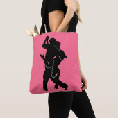 Sac fourre-tout rose Tango Couple - Vos Couleurs (De près)