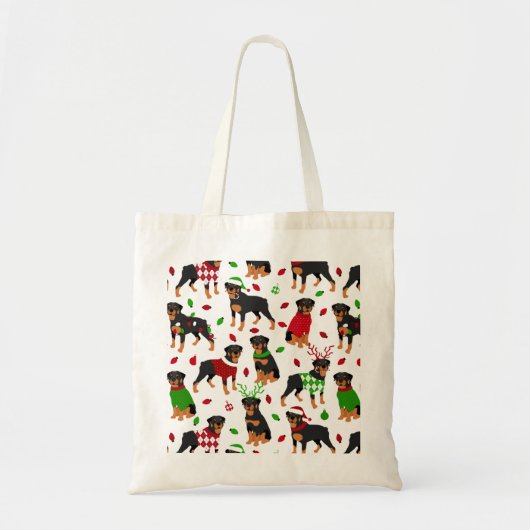 Sac fourre-tout Rottweiler de Noël (Devant)