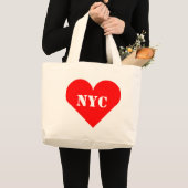 Sac fourre-tout rouge à éléphant du coeur NYC (Devant (produit))