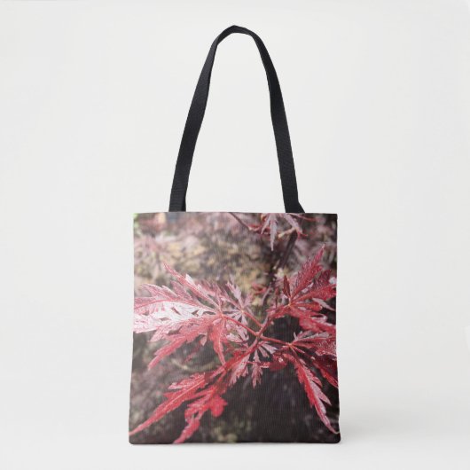 Sac fourre-tout rouge à feuille (Devant)
