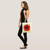 Sac fourre-tout rouge à pavot (Devant (modèle))