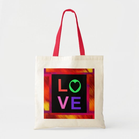 Sac fourre-tout rouge et orange (Devant)