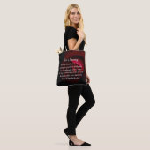 Sac fourre-tout rouge noir (Sur le modèle)
