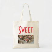 Sac fourre-tout rouge sucré avec image de cookie (Devant)