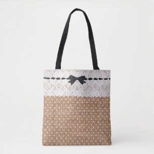 Sac fourre-tout Rustique Chic Polka Dot