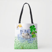 Sac fourre-tout Saint Patrick's Day Ours polaire (Devant)