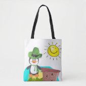 Sac fourre-tout Saint Patrick's Day Penguin (Devant)