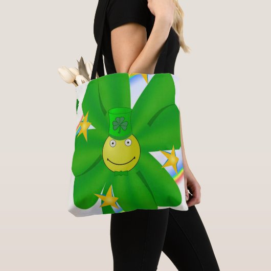 Sac fourre-tout Saint Patrick's Day Rainbow (De près)