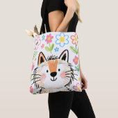 Sac fourre-tout Scribble Cat (De près)