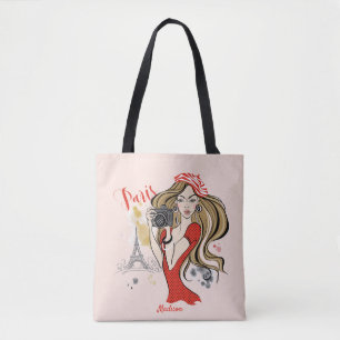 Sac fourre-tout Sketch Girl Paris