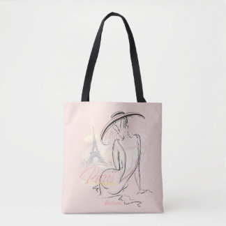 Sac fourre-tout Sketch Girl Paris