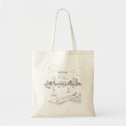 Sac fourre-tout Skyline de Boston (Devant)