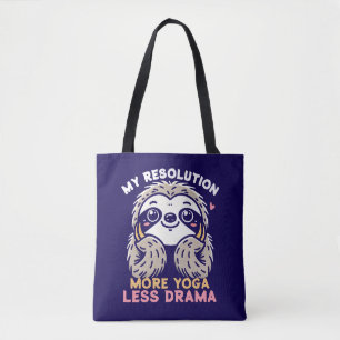Sac fourre-tout Sloth - Plus de yoga moins de dram
