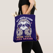Sac fourre-tout Sloth - Plus de yoga moins de dram (De près)