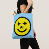 Sac fourre-tout Smiley Face AI™ (De près)