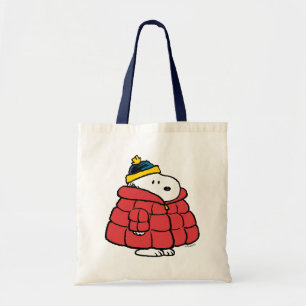 Sac fourre-tout Snoopy en hiver avec manteau bouff