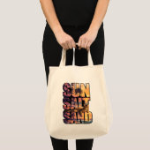 Sac fourre-tout Soleil Sel Sable Plage Chat Couche (Devant (produit))