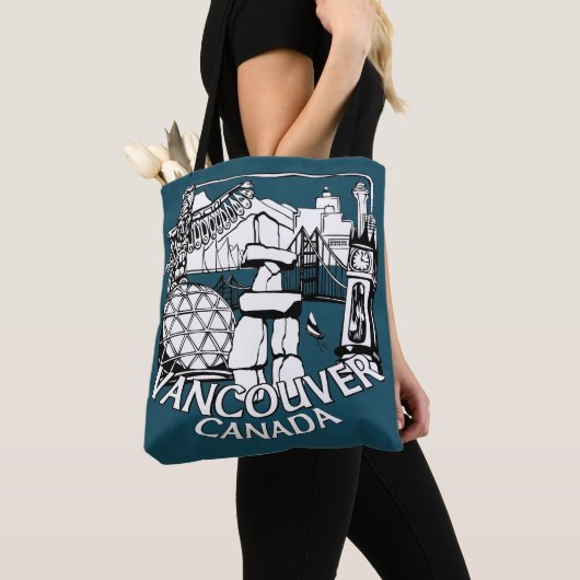 Sac fourre-tout Souvenir de Vancouver Sacs d'art e (De près)